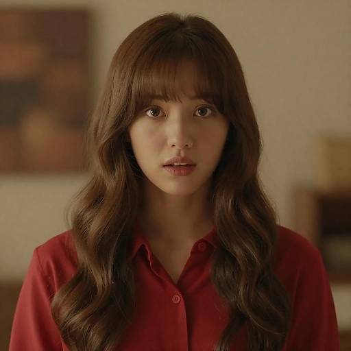 Warm Portrait of Woman in Red