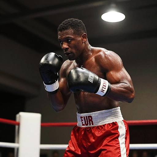 Vintage Boxing Sparring Spotlight Scene