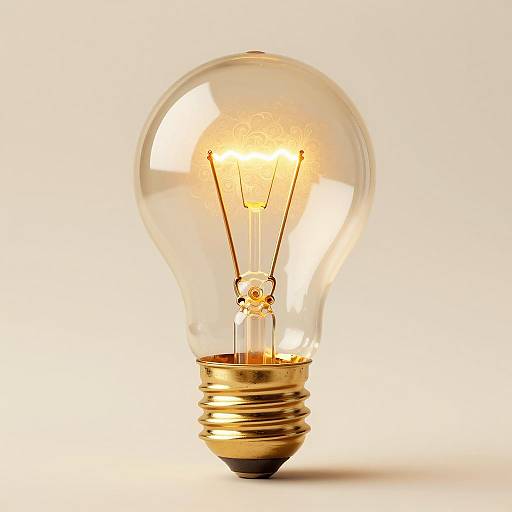 Molten Gold Lightbulb with Fractal Filament
