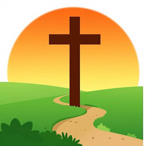 Cross Country Sunset Clip Art