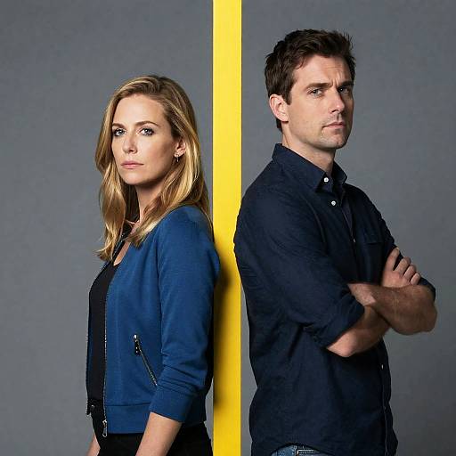 Duo Divided by Yellow Line