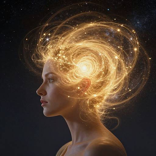 Cosmic Woman with Radiant Energy