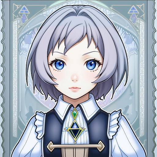 Illustration of Ange (princess principal), princess principal in the style of Soba (saz)