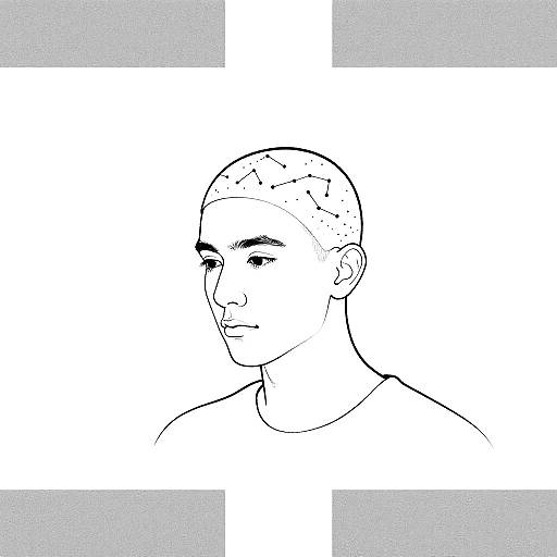 Minimalist Black-and-White Contemplative Portrait