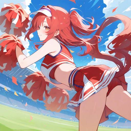Cheerleader Yukino in Action