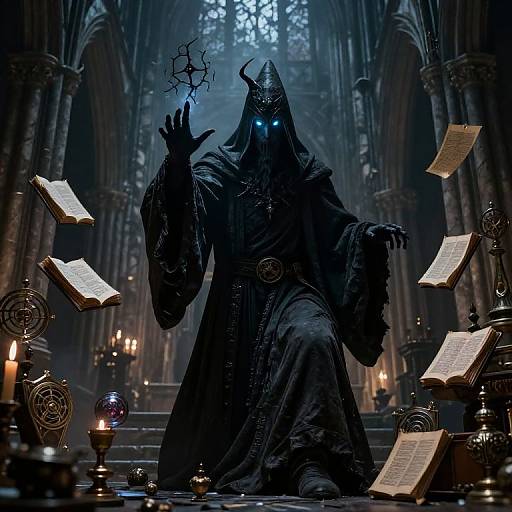 Dark Sorcerer Casting Spell