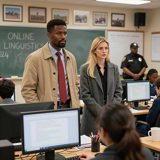 Diverse Classroom Setting with Focused Educators