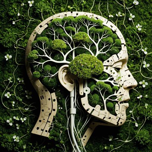 Eco-Friendly AI Brain Network Concept Eco-Friendly AI Brain Network Concept