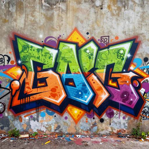 Vibrant 3D Graffiti Letters Generator