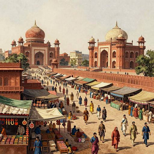 Vibrant 18th Century Panipat Cityscape