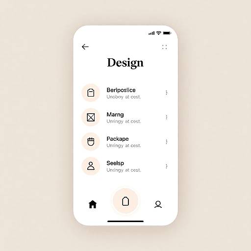 Minimal Futuristic Mobile UI Design
