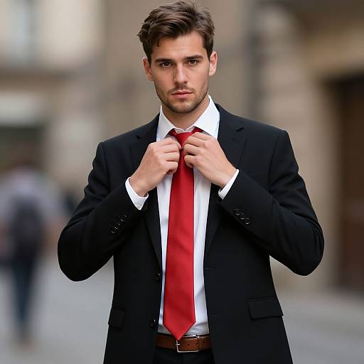 Stylish Tall Man in Formal Attire