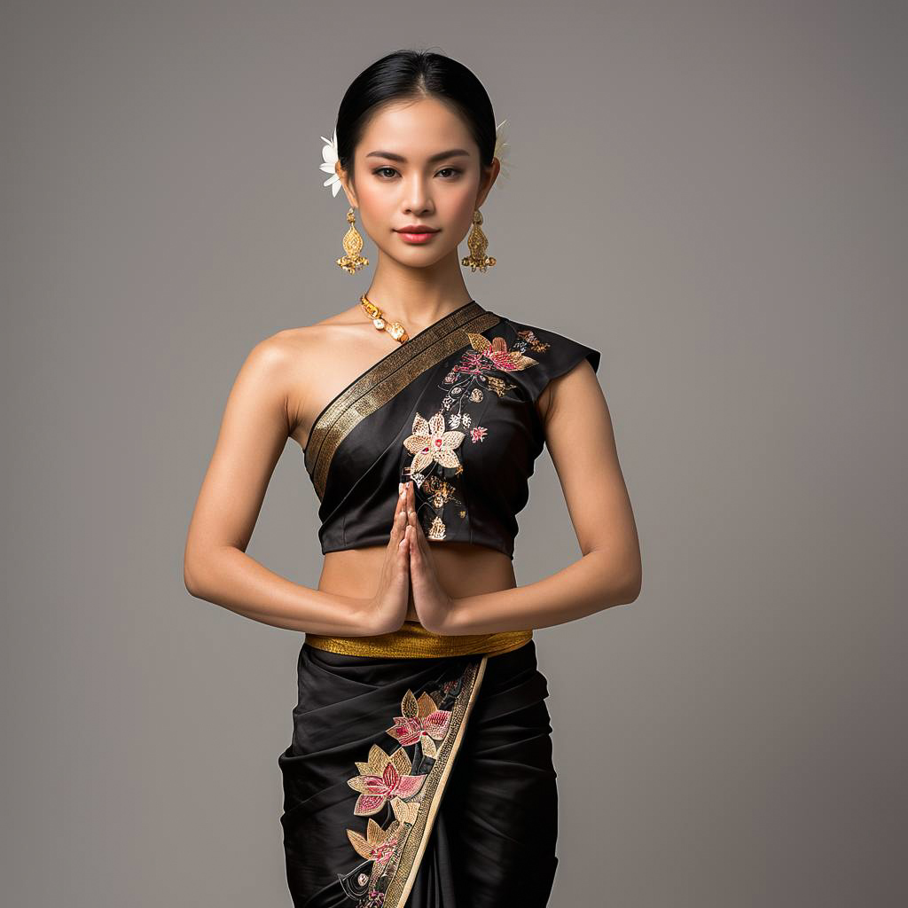 Thai Dancer in Traditional and Modern Fusion