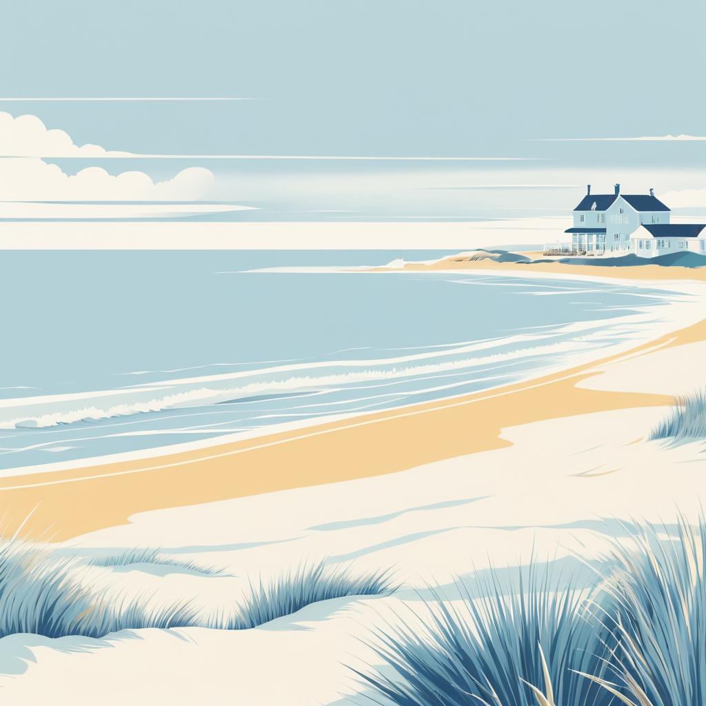 Vintage Coastal Landscape Poster Design