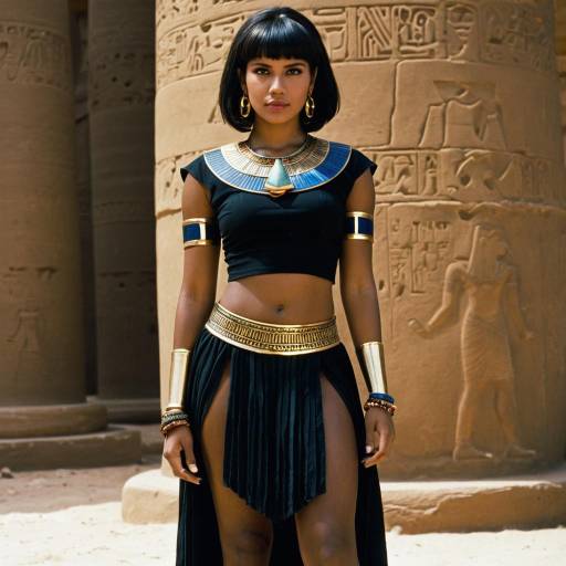 Elegant Cleopatra-Inspired Costume Design