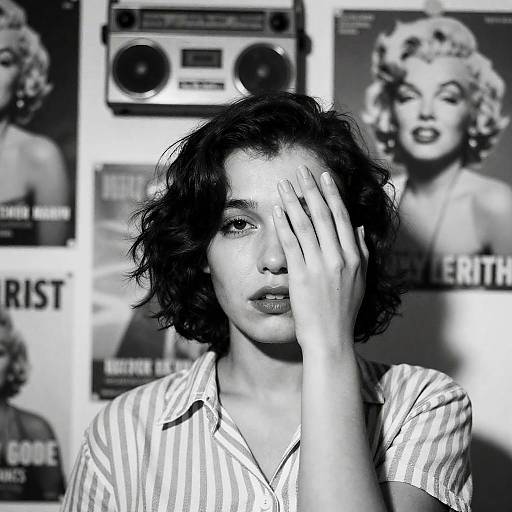 Moody Retro Portrait with Iconic Background