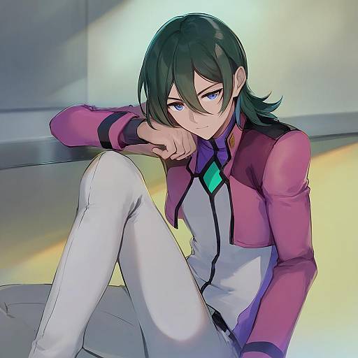 Illustration of Allelujah haptism, gundam in the style of Imoko (imonatsuki)