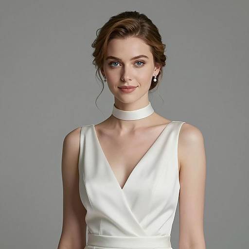 Elegant Bridesmaid Portrait with Braid