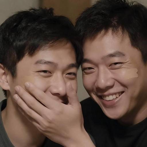 Intimate Portrait of Two Smiling Men