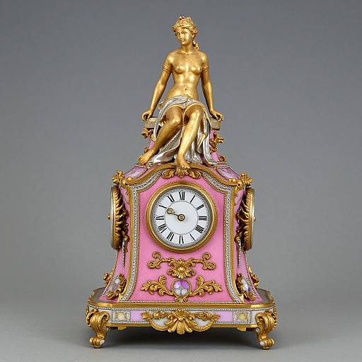 Elegant French Antique Jeweled Clock