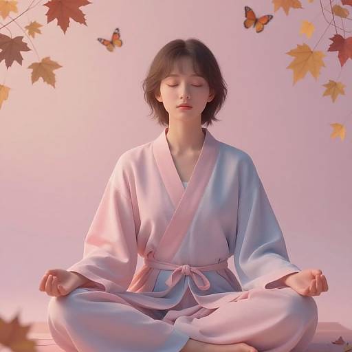 Serene Meditation in Pastel Glow