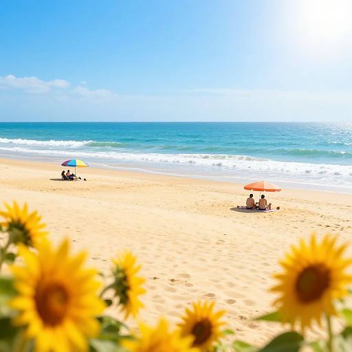 Serene Summer Beach Picnic Scene