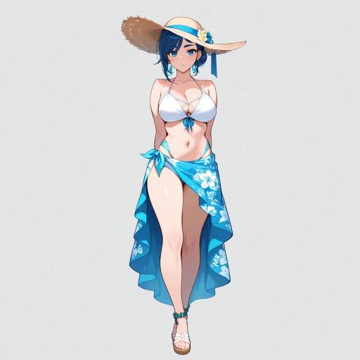 Mischievous Dragon-Girl on a Beach Mischievous Dragon-Girl on a Beach