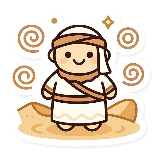 Joyful Desert Nomad Naive Art