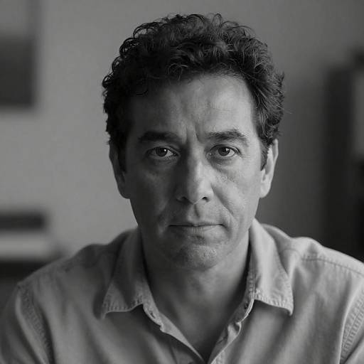 Dramatic High-Contrast Black-and-White Male Portrait