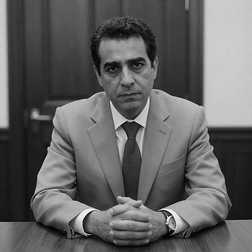 Serious Middle-Aged Man in Suit