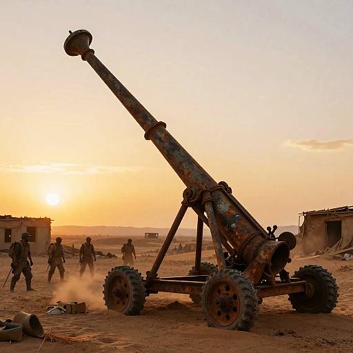 Post-Apocalyptic Desert Catapult Scene