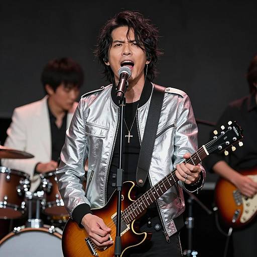 Dynamic Male Singer Captivating the Audience