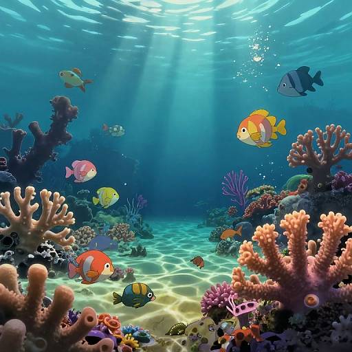 Studio Ghibli-Inspired Underwater Realm