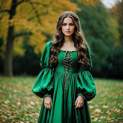 Enchanting Green Dress for Halloween
