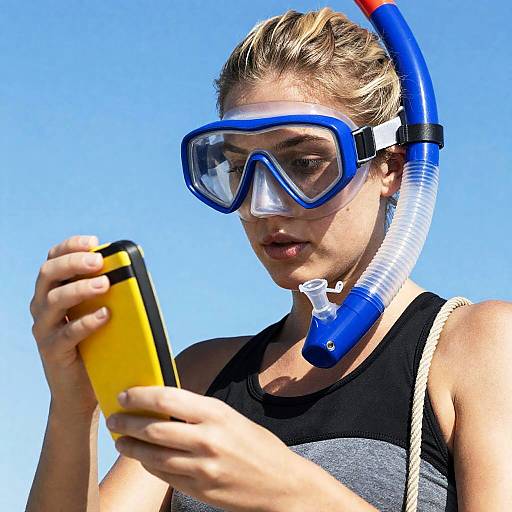 Underwater Adventure: Intense Snorkeling Moment