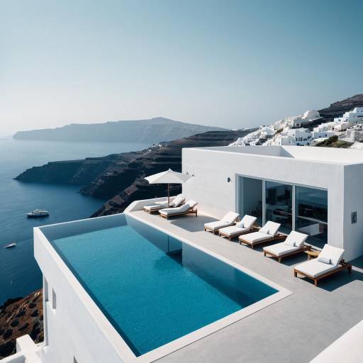 Santorini Modern Home with Infinity Pool