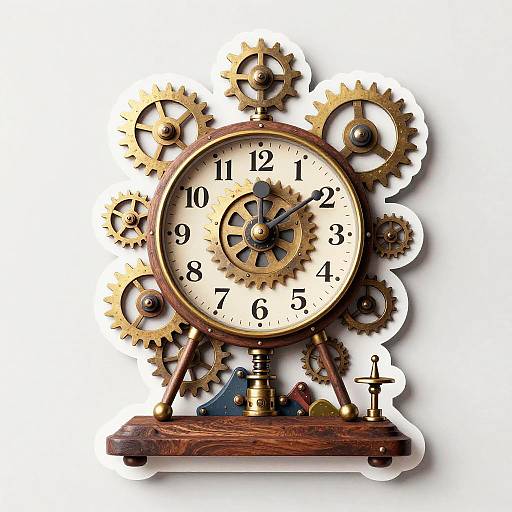 Whimsical Clockmaker Naive Art