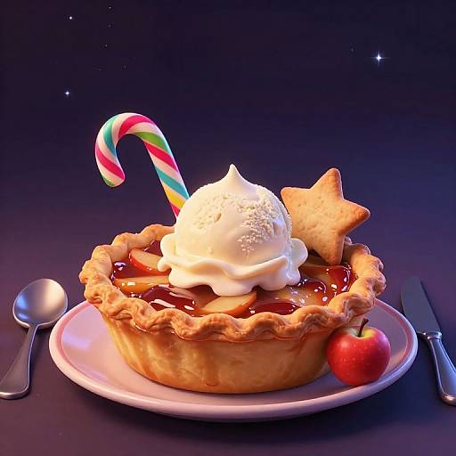 Pixar-Style Whimsical Apple Pie