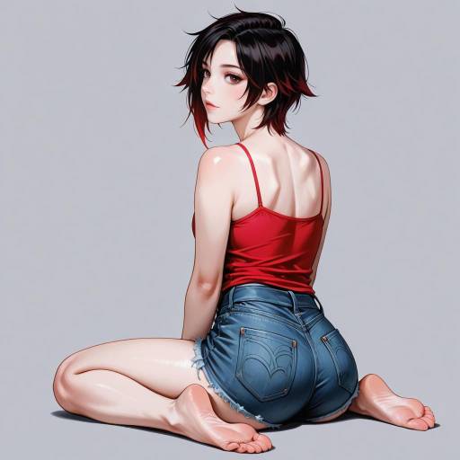 Ruby Rose with Multicolored Hair Portrait