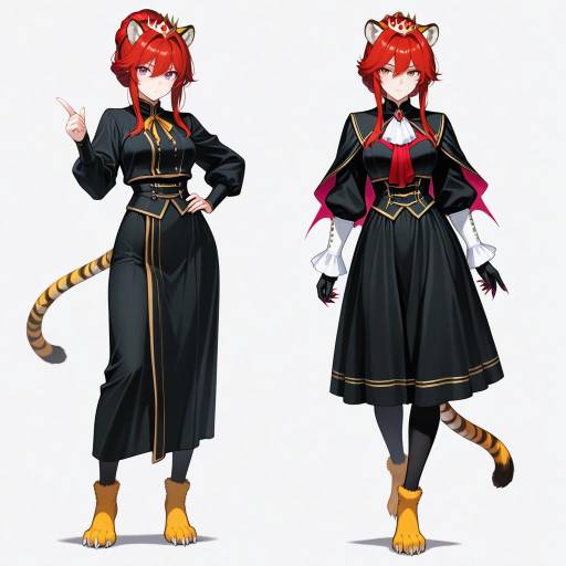 Enchanting Vampire Countess with Tiger Traits Enchanting Vampire Countess with Tiger Traits