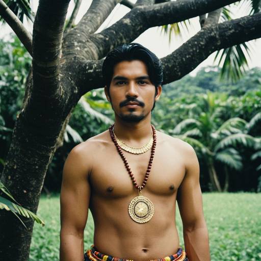 Filipino Man in Traditional Costume with Jewelry