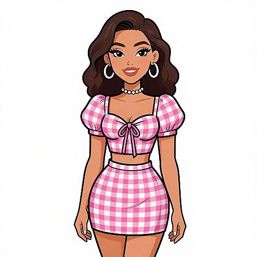 Retro Style Smiling Woman Portrait