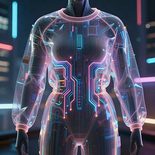 Futuristic Transparent AI Xray Clothes