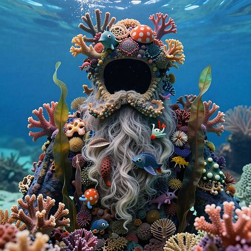 Underwater Coral Reef Beard Costume