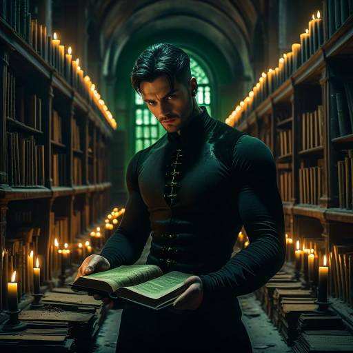 Mysterious Man in Abandoned Library