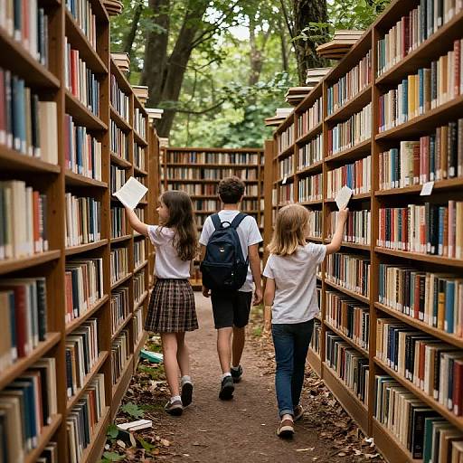 Living Books Strolling Through Forest