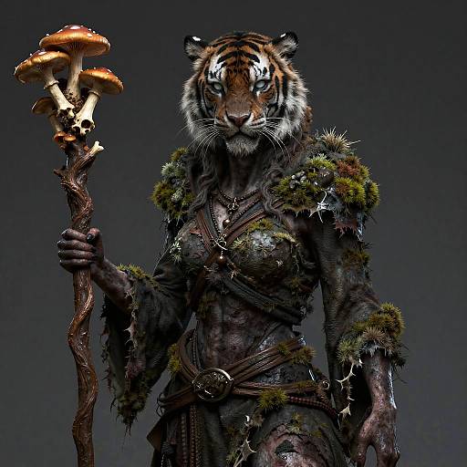 Mottled Undead Tabaxi Swamp Sorceress