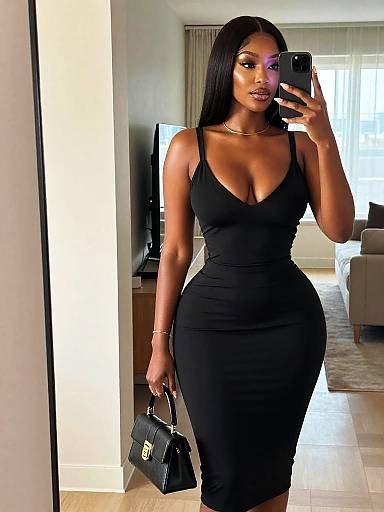 Stylish Woman Mirror Selfie Fashion