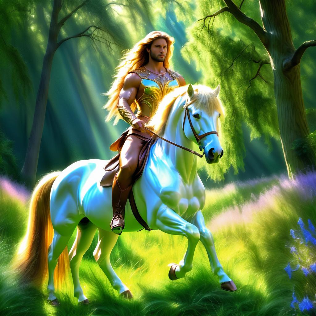 Noble Centaur in Sunlit Glade