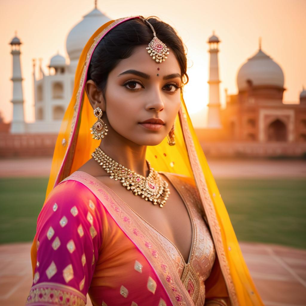 Stunning Indian Dancer at Sunset